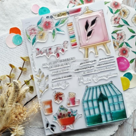 JARDIN D'ARTISTE clear stamp A4