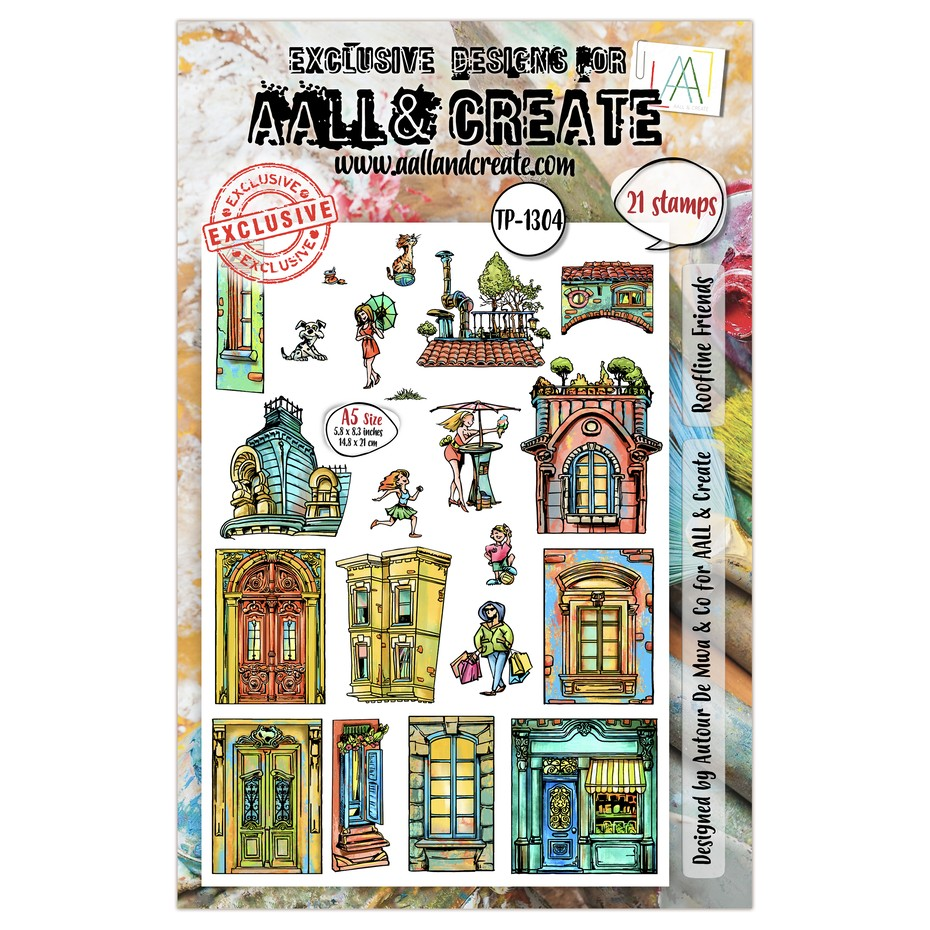 AALLtropolis Stamp Set A5 Roofline Friends