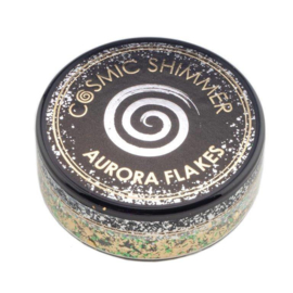 Cosmic Shimmer Aurora Flakes Jade Gold 50ml