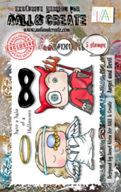 #1201 - A7 STAMP SET - ANGEL AND DEVIL