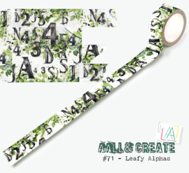 71 - WASHI TAPE - LEAFY ALPHAS