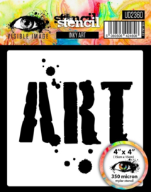 Inky Art 4x4 Inch Stencil
