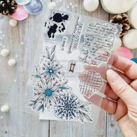 TEXTURES FLOCONS stamp A6