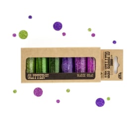 ART INGREDIENTS – GLITTER SET – MARDI GRAS 7G BOTTLE SET OF 6