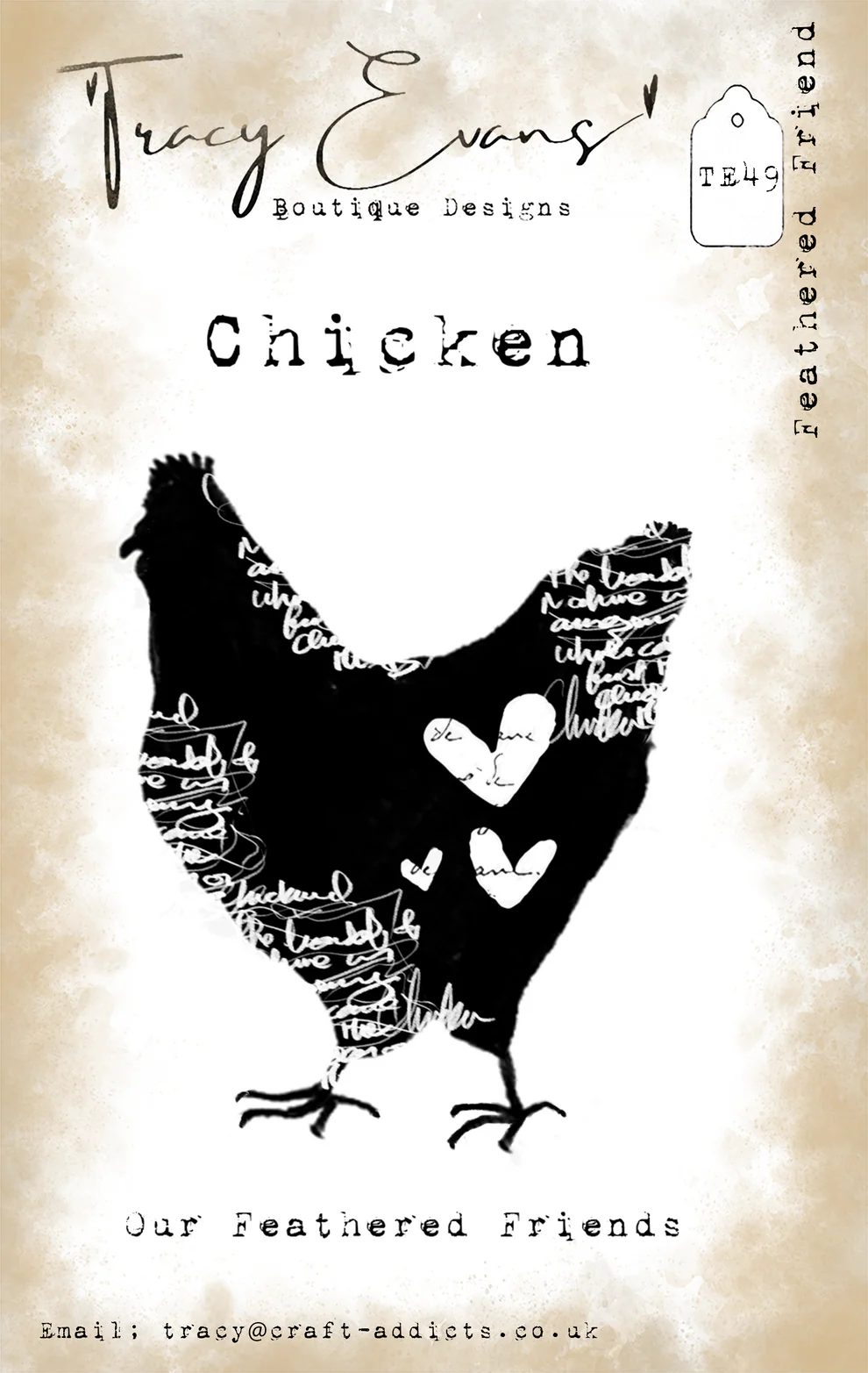 TE049 - Feathered Friend (A7 Stamp)