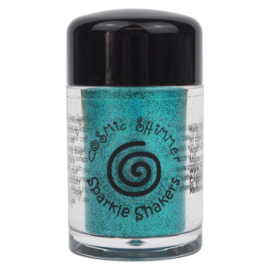 Cosmic Shimmer sparkle shaker peacock satin