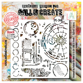#244 - 6x6 (inch) Stencil - Astral Echoes
