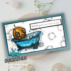Pre-Cut Rubber Stamp Botology Wash Your Worries Away