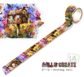 #119 - 25MM X 10M WASHI TAPE - GROWING MAIL
