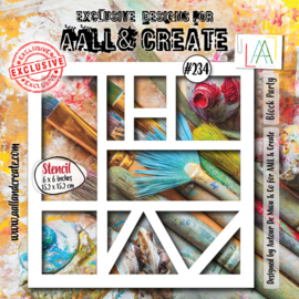 #234 - 6X6 (INCH) STENCIL - BLOCK PARTY