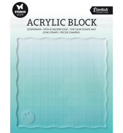 SL Acrylic stamp block for clear and cling stamps with grid Essentials nr.04