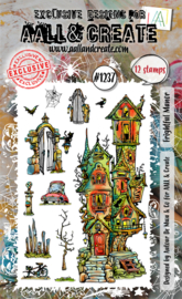 #1237 - A6 STAMP SET - FRIGHTFUL MANOR