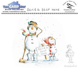 Santa Stop Here Clear Stamps
