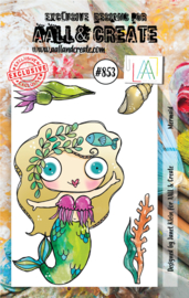 #853 - A7 CLEAR STAMP SET - MERMAID