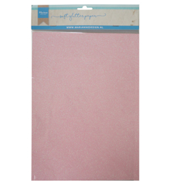 Soft Glitter paper - Light pink