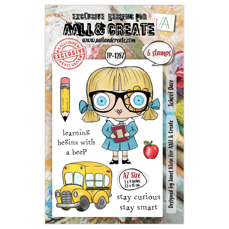 A Year in Bloom A7 Stamp Set School Daze