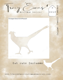 SS018 - Snippet Stencil "Pheasant" 4 x 4 inches *Cut Out Included”
