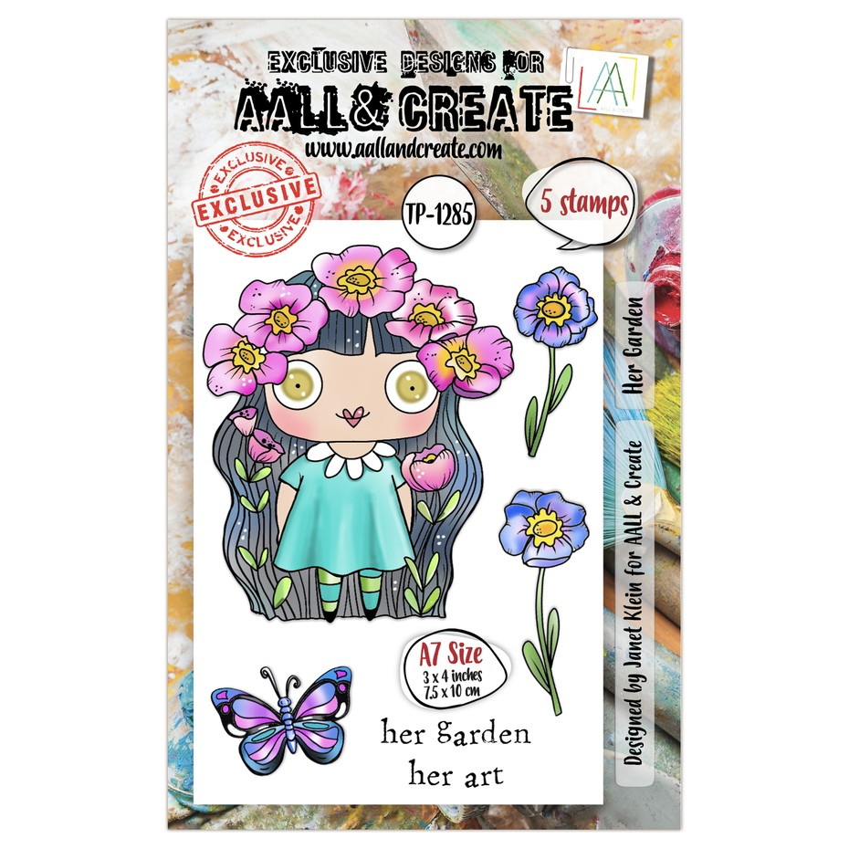 A Year in Bloom A7 Stamp Set Her Garden