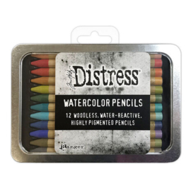 Distress Watercolor Pencils Kit 3.  12stuks