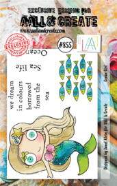 #855 - A7 CLEAR STAMP SET - OCEAN GIRL