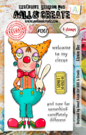 #1207 - A7 STAMP SET - CLOWN DEE