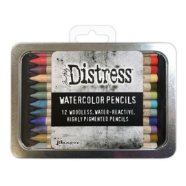 Distress Watercolor Pencils Kit 6