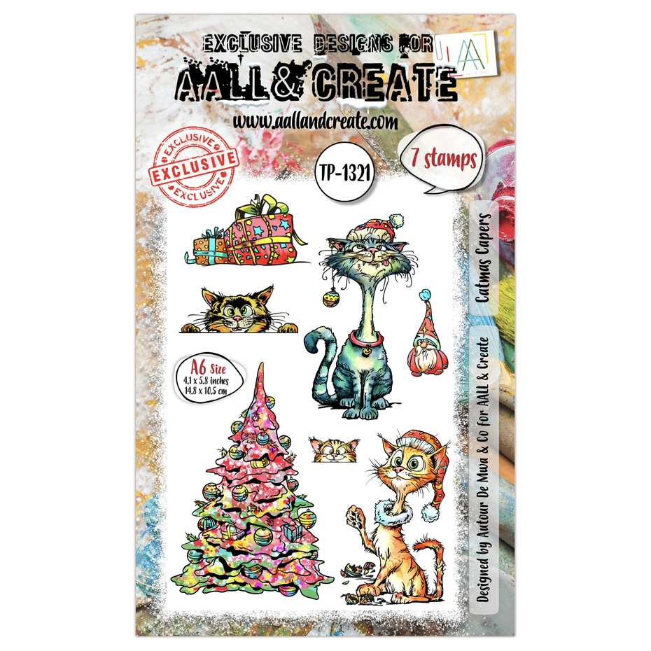 Santa's Sidekicks A6 Stamp Set Catmas Capers