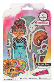 Artist Diary Rubber Stamps
