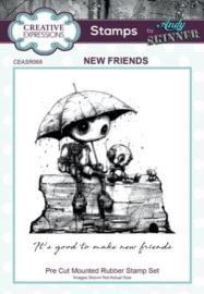 Pre-Cut Rubber Stamp Botology New Friends