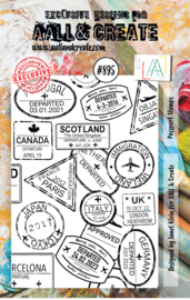 #895 - A7 CLEAR STAMP SET - PASSPORT STAMPS
