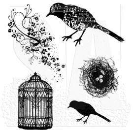 Artful Flight Tim Holtz Cling Stamps