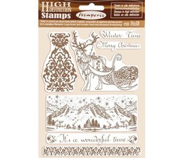 Natural Rubber Stamp Winter Time