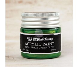 Art Alchemy Acrylic Paint Metallique Green Olive