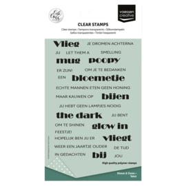 clear Stamps by Carla Creates Tekst Bloom & Zoom
