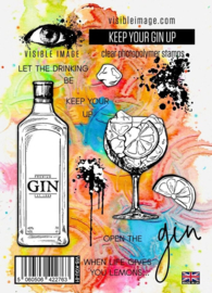 Keep Your Gin Up A6 Stamp Set