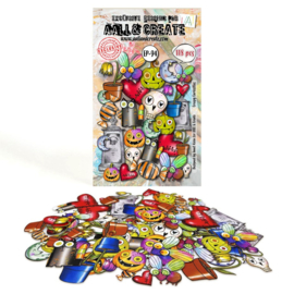 Witchlets & Weirdlings A6 Ephemera Die-Cuts Creepy Curiosities