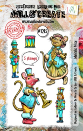 #1215 - A7 STAMP SET - MELODIC MICE