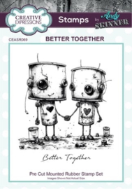 Pre-Cut Rubber Stamp Botology Better Together