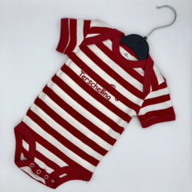 Baby rompertje Terschelling - rood bretonse streep