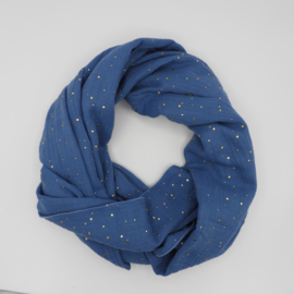 Sjaal Golden Dots Blauw