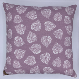 Kussen - Leaf pink - formaat 40 x 40 cm