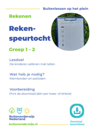 Buitenles op het groene schoolplein Groep 1-2