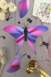 3D Swordtail Butterfly purple - Assembli