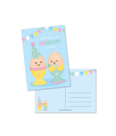 Ansichtkaart Wishing you an Eggcellent birthday - Studio Schatkist