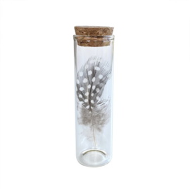 Glazen buisje met veer - Blooming by Flinde