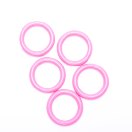 Plastic ringetjes 40mm - roze