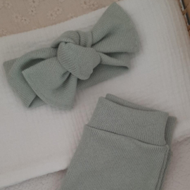 HAARBAND KNITTED DUSTY GREEN