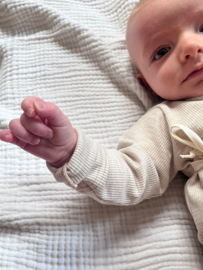 NEWBORN SET RIB BEIGE
