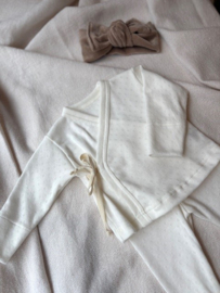 POINTELLE WRAPPED VEST | offwhite