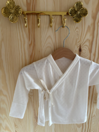POINTELLE WRAPPED VEST | offwhite